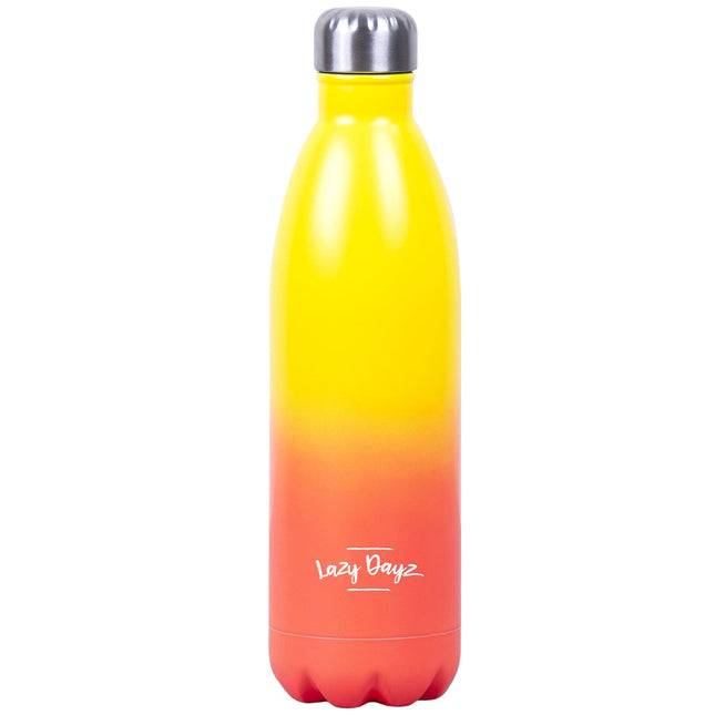 Lazy Dayz Jumbo Drink Bottle 1L - Yellow Peach Ombre.