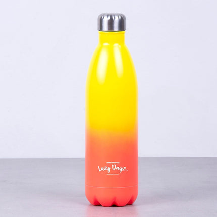 Lazy Dayz Jumbo Drink Bottle 1L - Yellow Peach Ombre.