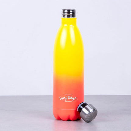Lazy Dayz Jumbo Drink Bottle 1L - Yellow Peach Ombre.