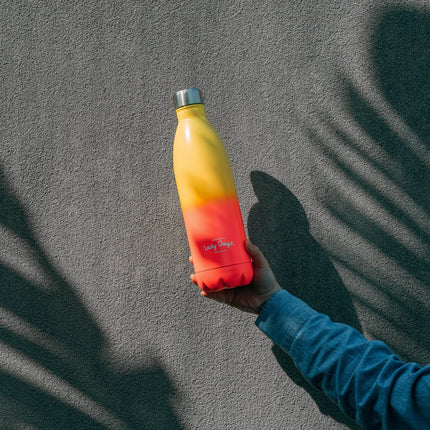 Lazy Dayz Jumbo Drink Bottle 1L - Yellow Peach Ombre.