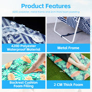 Lazy Dayz Fold Up Beach Lounger - Mossman.