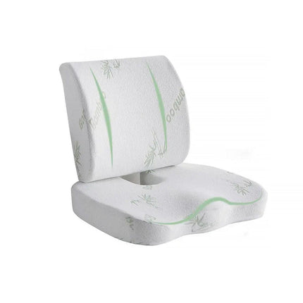 Memory Foam Lumbar Back Support Cushion Seat Set.