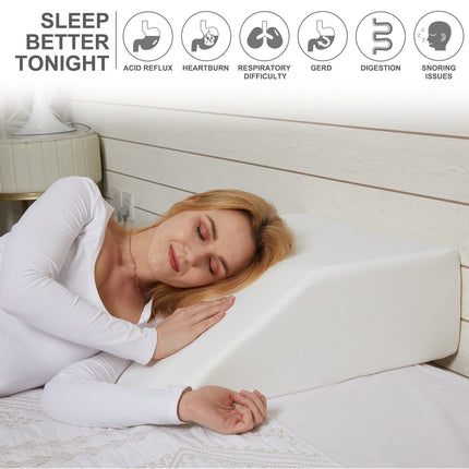Memory Foam Bed Wedge Leg Support Elevation Pillow.