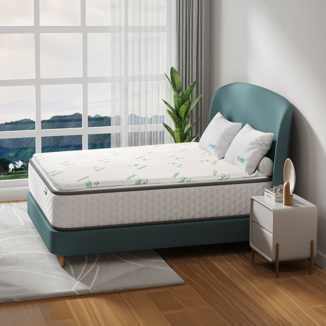 4cm Memory Foam Mattress Topper with Bamboo Cover - Double.