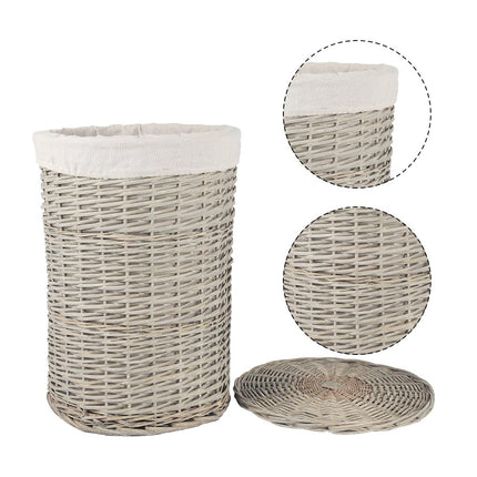 4 Piece Wicker  Storage Baskets With Liner Set.