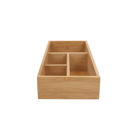 Bamboo Storage Box with 4 Slots.