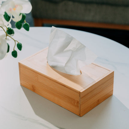 Bamboo Tissue Box.