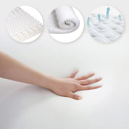 8cm Memory Foam Mattress Topper with Bamboo Cover - Double.