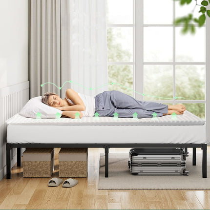 8cm Memory Foam Topper with Bamboo Mattress Cover - Queen.