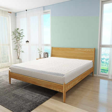 8cm Memory Foam Topper with Bamboo Mattress Cover - Queen.