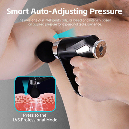 Remology Impact Therapy 6 Adaptive Speed USB-C Massage Gun with 4 Heads.