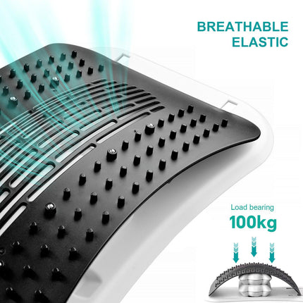 Adjustable Air Lumbar Spine Reliever – Inflatable Back Stretcher with Acupressure & Magnets.