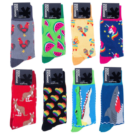 Wholesale 480 Pairs Novelty Socks (RRP $4.95 or $9.95 for 3).