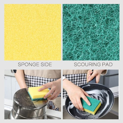 30 Pcs Heavy‑Duty Sponge Scourers – Multi‑Purpose Kitchen Cleaning Pads.