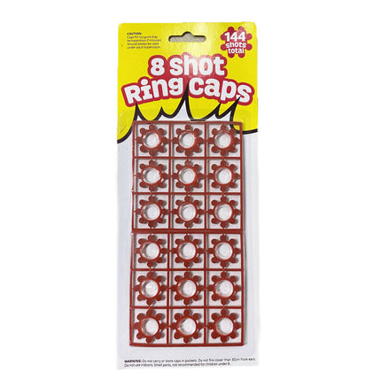 6 Cards of 8-Shot Ring Caps – 144 Shots Each, Total 684 Shots – Toy Gun Cap Refills.