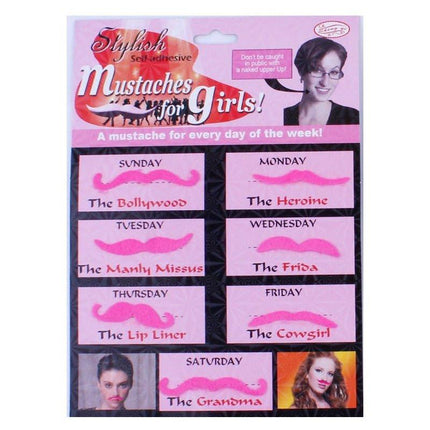 Pink Party Mustaches total 7 PCs.