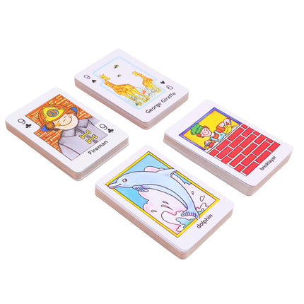 Crazy Eight Hearts Old Maid Fish Educational children card games - Set of 4 Assorted.