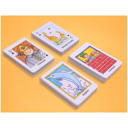 Crazy Eight Hearts Old Maid Fish Educational children card games - Set of 4 Assorted.