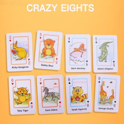 Crazy Eight Hearts Old Maid Fish Educational children card games - Set of 4 Assorted.