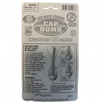 2 x Diecast Cap Bomb with 48 Shots pack, traditional toys.