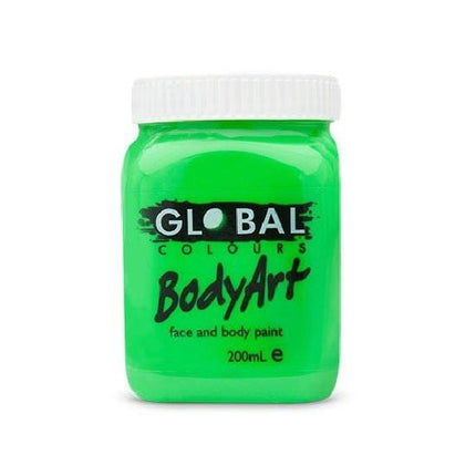 Global Colours BodyArt  Face and body paint in Jar 200ml Performance quality - Deep Green.