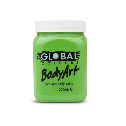 Global Colours BodyArt  Face and body paint in Jar 200ml Performance quality - Deep Green.