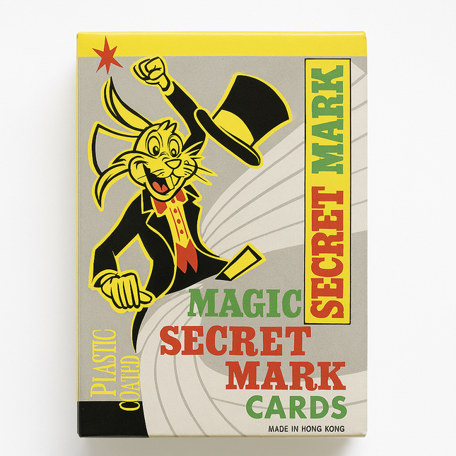 Magic Secret Marked Playing Cards – Plastic Coated, Easy‑Read Marking System, Poker Size, Made in Hong Kong – Ideal for Magic Tricks & Card Illusions.