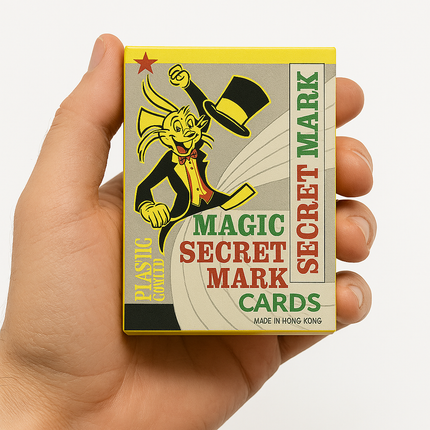 Magic Secret Marked Playing Cards – Plastic Coated, Easy‑Read Marking System, Poker Size, Made in Hong Kong – Ideal for Magic Tricks & Card Illusions.