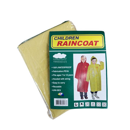 2 PCs of PEVA CHILDS' RAINCOATs fits 7~12years - 2x Blue.