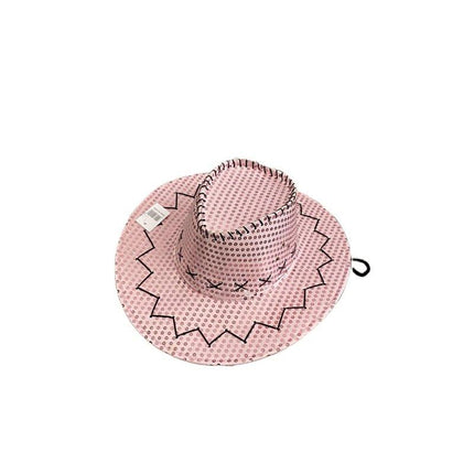 Sequin Cowboy Hat party hat - Pink.