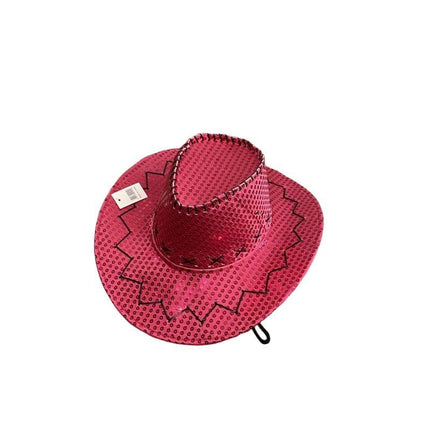 Sequin Cowboy Hat party hat - Pink.