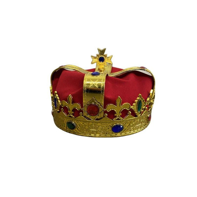 Deluxe Kings or Queens Crown Hat with Gems.