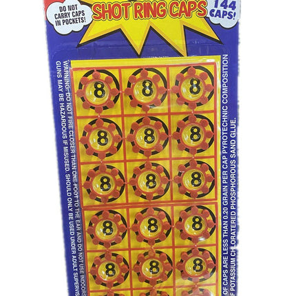 8 shots toy cap gun with 144 free caps - Gold.