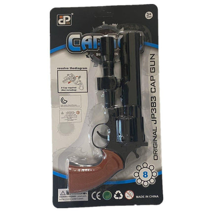 8 shots toy cap gun with 144 free caps - Gold.