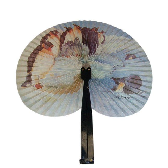 2 PCs of Assorted Folding Paper fans penguin and koloa.