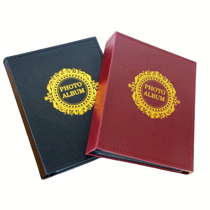 Classic photo album 200 Pcs 4x6 photos Red and Black - Red.