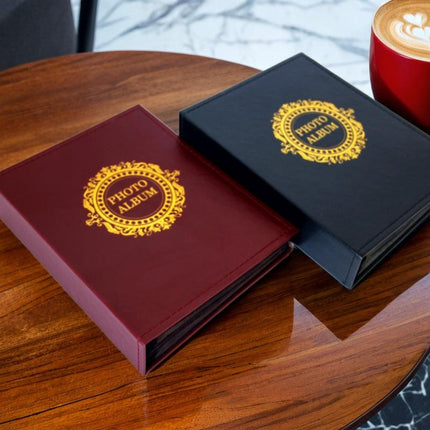 Classic photo album 200 Pcs 4x6 photos Red and Black - Red.