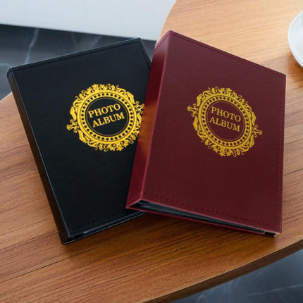Classic photo album 200 Pcs 4x6 photos Red and Black - Red.