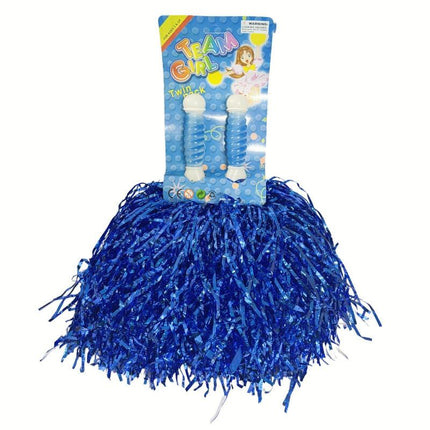 4 Sets/8pcs Metallic Team Girls' Cheerleading Dance Party Dress Pom Poms Pompoms - Red.