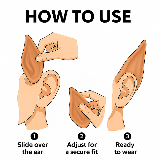 Pointy Elf Ears – Soft Latex Cosplay Costume Accessory for Adults & Kids.