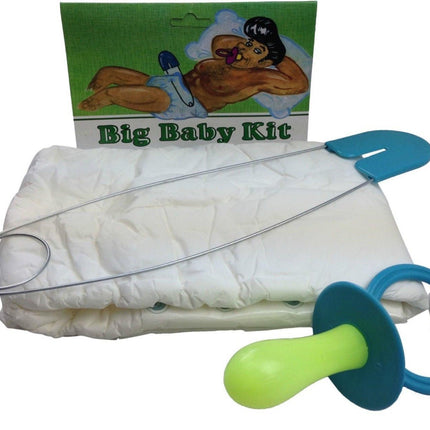 Fancy Dress Big Giant Diaper Dummy Nappy Jumbo Pin ADULT BABY COSTUME.