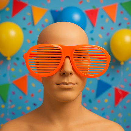 2X Giant Oversized Shutter Shades – Assorted Colours, Fun Party Glasses, Novelty Costume Accessory.