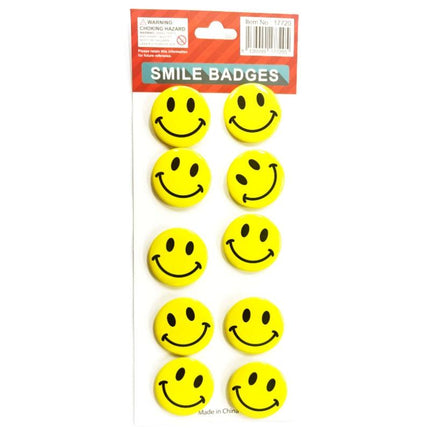 Smiley face badges - Small 3cm.