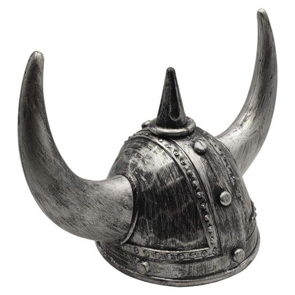 Viking Helmet Medieval Viking Horned Hat Warrior Costume Hat Cosplay-Silver Black.