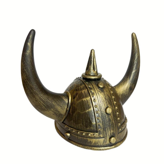 Viking Helmet Medieval Viking Horned Hat Warrior Costume Hat Cosplay-Golden Black.