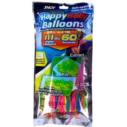 6 x Bunches Of water Balloons total 111 pack Rapid-Filling Self-Sealing Water Balloons.