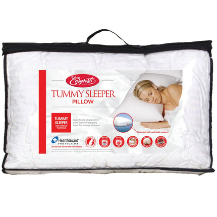 Easy Rest Fibre Ball Fill Tummy Sleeper Pillows Machine Washable.