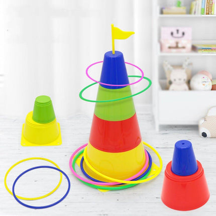 Kids Outdoor Sport Toys Funny Ring Toss Game Home Educational Toys.