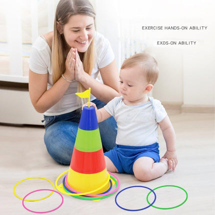 Kids Outdoor Sport Toys Funny Ring Toss Game Home Educational Toys.