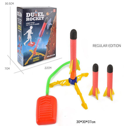 Air Power Foam Rocket Shoot Up Stomp Launcher Kids Outdoor Activities Toys.